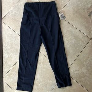 NWT Blue Maternity Slacks Size Large with adjustable tabs inside